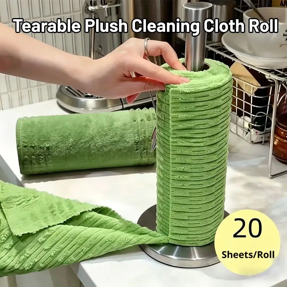 Microfiber Dishcloth Cleaning Towel Roll Washable Reusable Tear Away Kitchen Rags Absorbent Thick Dish Cloth Multi-Purpose Use