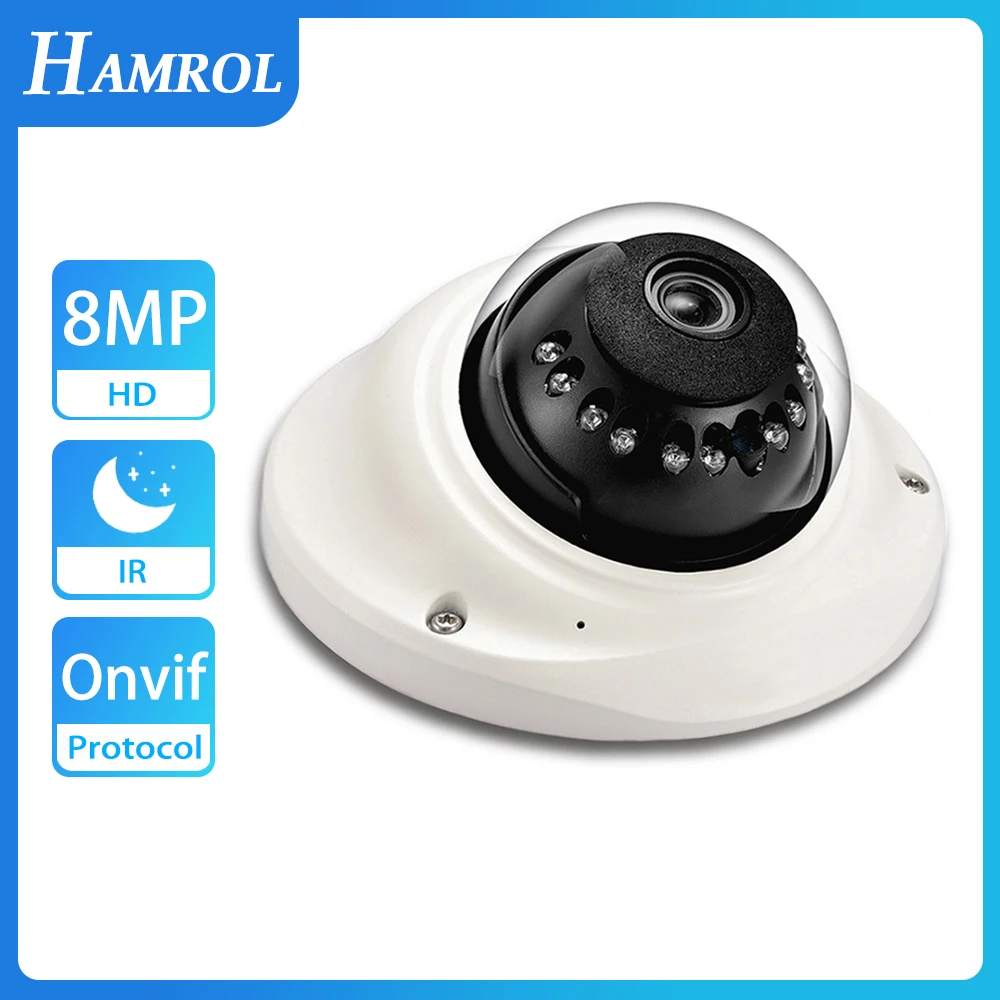 HAMROL 4K 8MP hd IP Camera Audio Record Motion Detection 5MP Surveillance Camera XMeye H.265 1080P POE Security CCTV Camera