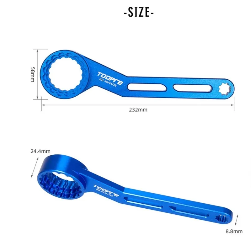 TOOPRE 6 in 1 Bottom Bracket Wrench MTB Road Bicycle BB Aluminum alloy Removal And Installation Tool for OD 39 41 44 46 49mm