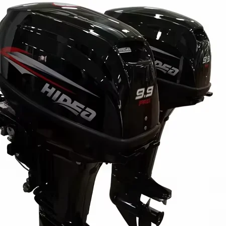 Hidea CE Approved New  2 Stroke 9.9hp 246CC Outboard Engine Rear Control Steel Hull for Sport-fishing 5 Persons Capacity