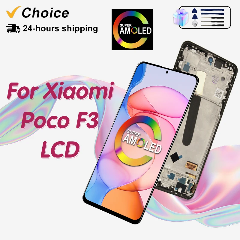 New Test TFT 6.67" For Xiaomi Poco F3 Display Touch Screen Digitizer Assembly For M2012K11AG OLED With Frame Replacement Parts