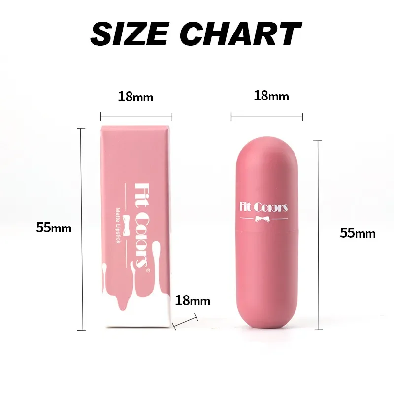 Mini barras de labios de terciopelo mate, lápiz labial de larga duración, resistente al agua, sin decoloración, taza antiadherente, maquillaje cosmético, 5 colores