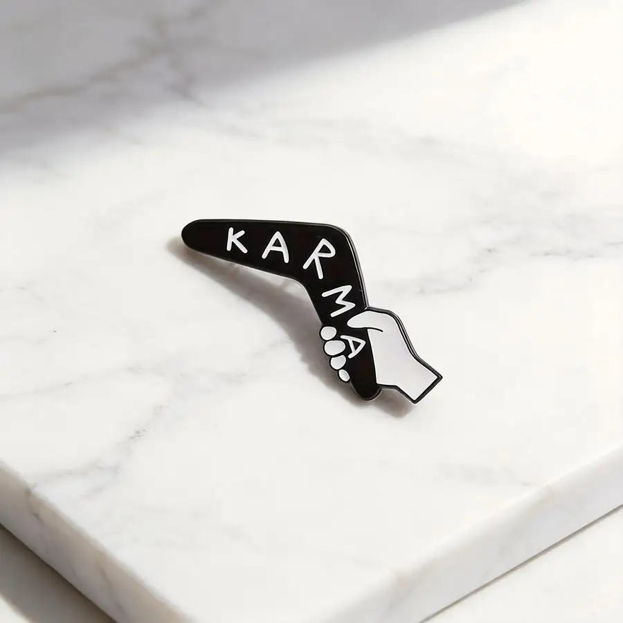1/5/10/20/50/100pcs Easy Style Karma Hand Gesture Alloy Brooch Pin, Unplated Fashion Accessory for Daily Wear, Versatile Badge f