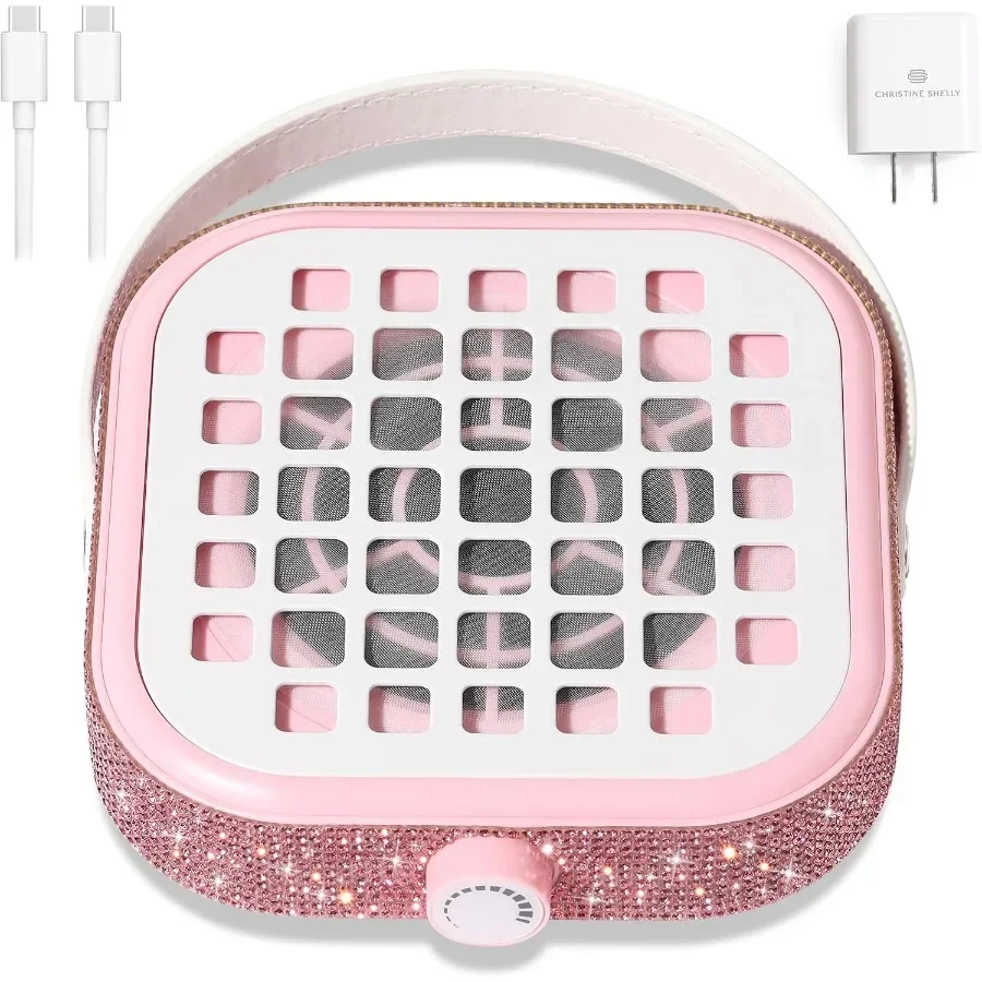 

Nail Dust Collector Bling Crystal Diamond Compact 6000RPM Powerful Vacuum Fan Vent Dust Collector Extractor Dust Suction Machin