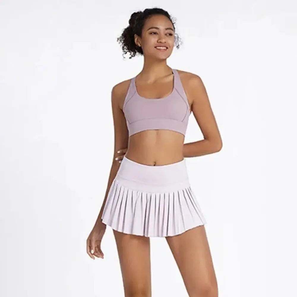 

High Waist Summer Sport Skirt Quick Dry Anti-flash Women Golf Athletic Skirts Double Layer Comfortable