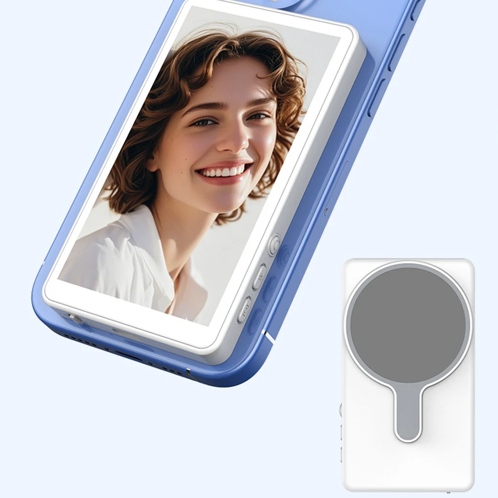 

Magnetic Phone Vlog Selfie Monitor Screen Wireless Recording Using Phone Rear Camera for Selfie Vlog Live Stream