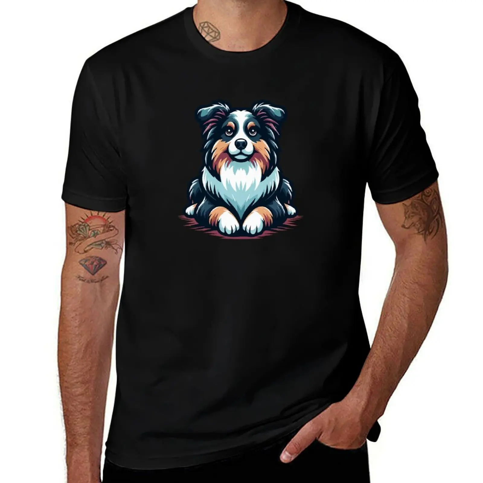 

miniature australian shepherd Funny Dog lovers T-Shirt Aesthetic clothing street wear quick-drying clothing for men