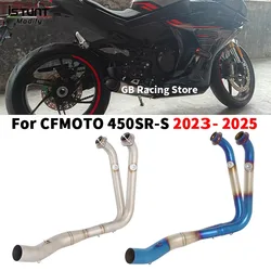 For CFMOTO 450SR S 450SR-S 2023 2024 2025 Motorcycle Exhaust Escape Moto Full Systems Front Mid Link Pipe Connect 50.8MM Muffler