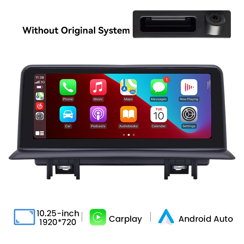 10,25 inch draadloze CarPlay Linux autoradio voor BMW 1 Serie E81 E82 E87 E88 2005-2012 CCC CIC GPS multimediaspeler