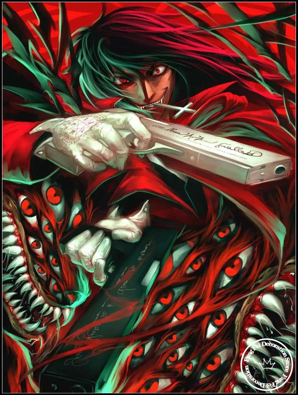 HELLSING アーカード　キャンバスアート DIY Anime Hellsing Diamond Rhinestones Painting Cartoon Characters