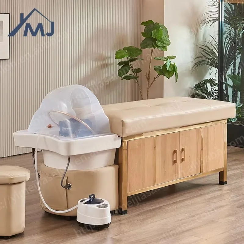 Hair Salon Massage Table Electric Luxury Head Therapy Shampoo Beds Head Spa Bed