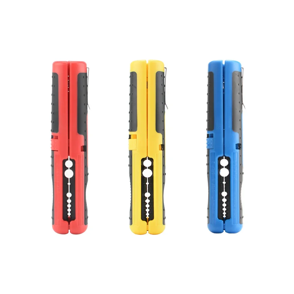 Multifunctional Wire Stripper & Cutter, Portable Pen Clip Design with Anti-Skid Handle for Electrical & Network Cables