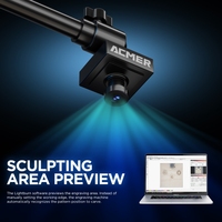 ACMER A500 Lightbrun Camera 5MP Pixel 100° Wide-angle Lens w/ 450*450mm Working Area For ACMER P1 S Pro P2 Series Laser Engraver