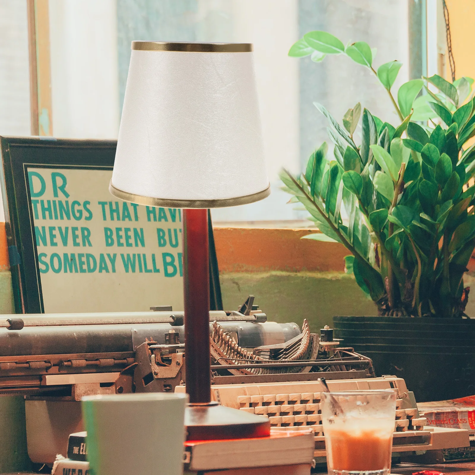 

Clip on Lamp Shade Lightweight Fabric Stable Structure Household Table Floor Desk Lamp Replacement Shade Small Lampshade