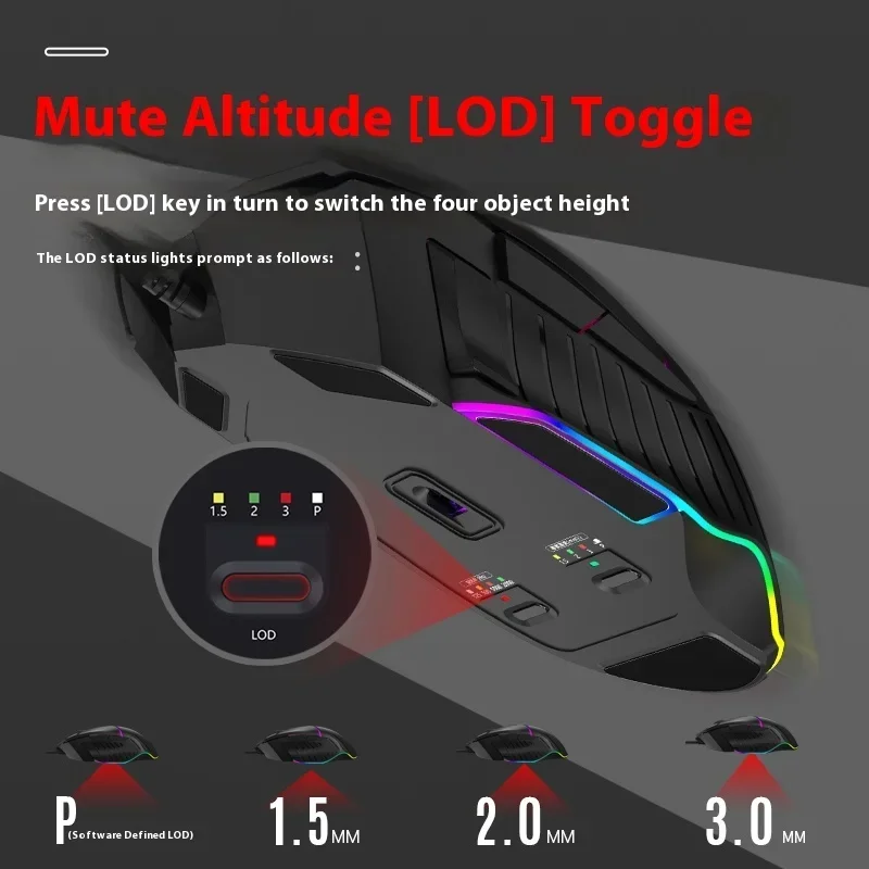 A4tech Bloody W95MAX Mouse Wired RGB Customized E-sports 8 Programming Keys Pc Laptop Accessories Business Office Gaming Mouse