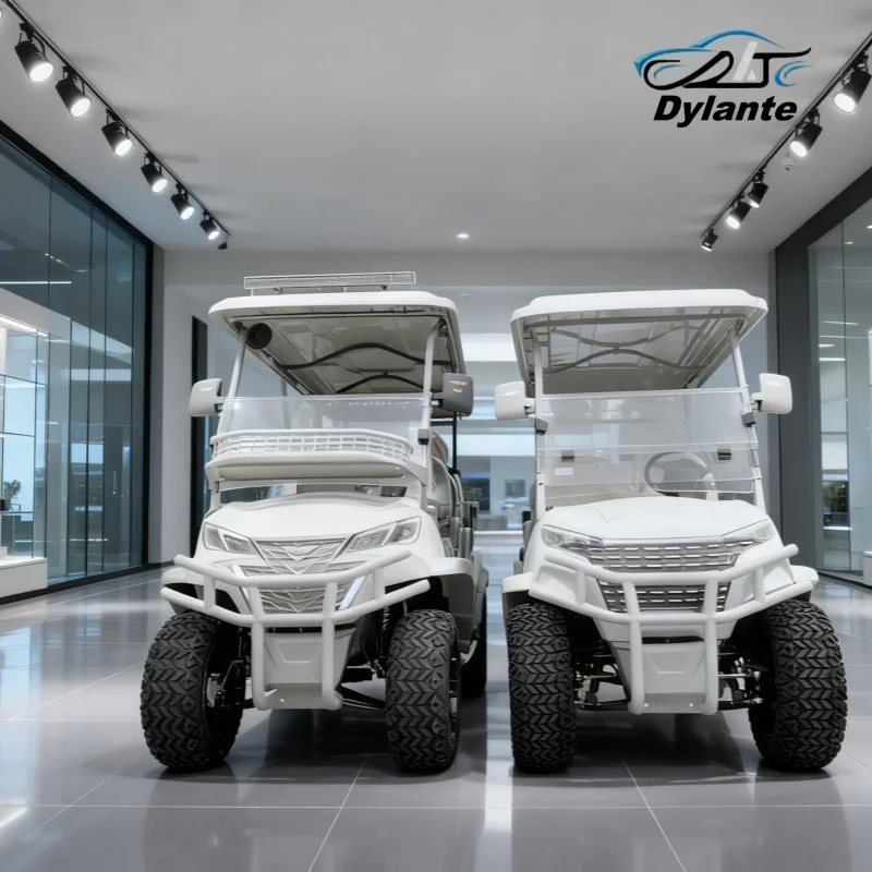 New Model E Comfortable Luxury Folding Club Sightseeing Car 2 4 6 8 Seater 60/72V Lithium Battery Off-Road Electric Golf Cart