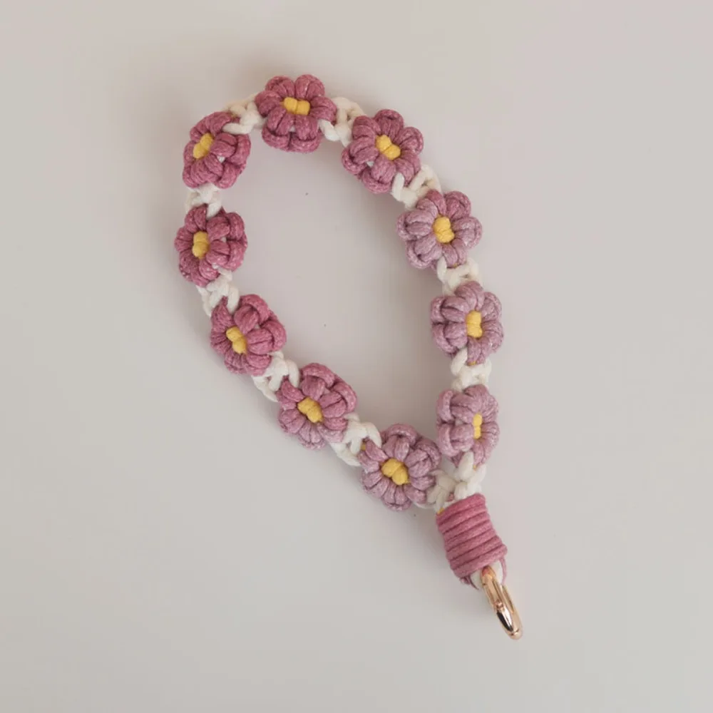 Cellphone Strap Lanyard Gradient Color Boho Phone Case Rope Keyring Phone Wristband Wrist Lanyard Bracelet Colorful