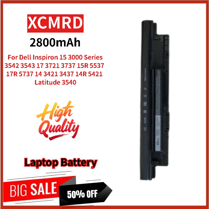 XCMRD Replacement Laptop Battery 14.8V 40Wh 2800mAh for Dell Inspiron 15 3000 Series 3542 3543 3737 3437 15R 5537 17 3721 17R