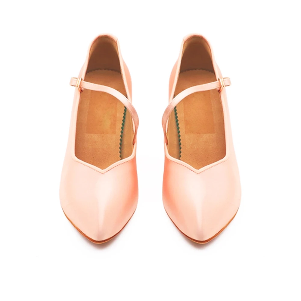 Betty Modern Dance Shoes Adult Women Soft Bottom Square Dance Social Dance Competition TrainingDanceShoes138 Light Skin Ballroom