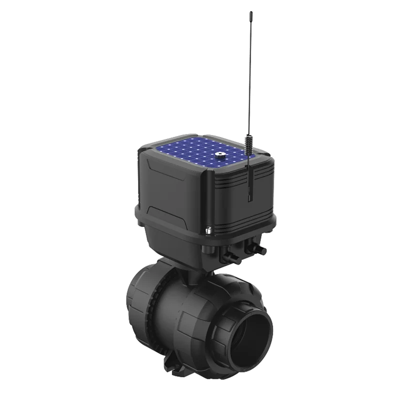 Lorawan remote monitoring solar Baterry Operated Butterfly ball Valve Actuator