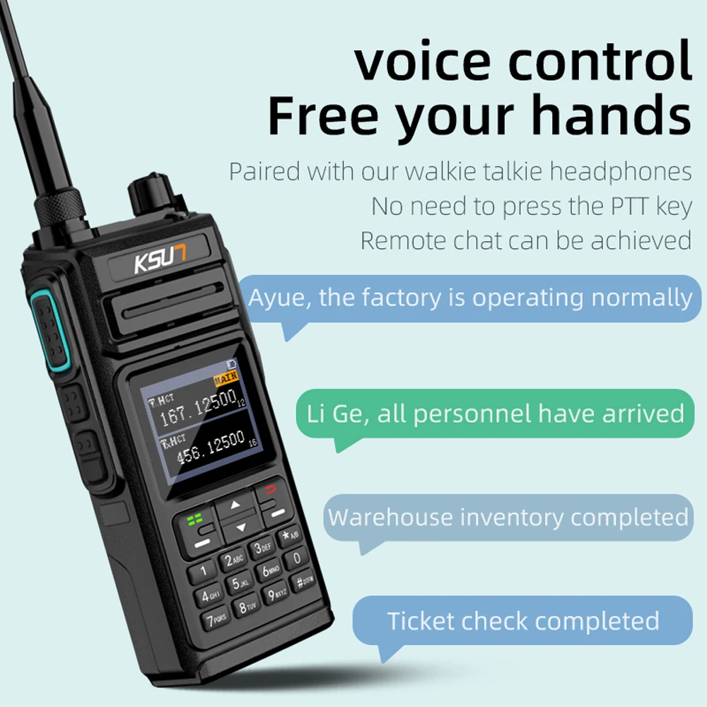 KSUN DM20UV DTMF DMR IP68 กันน้ํา Walkie-talkie VHF UHF Dual Band Dual สล็อตเข้ารหัส Ptt วิทยุดิจิตอล