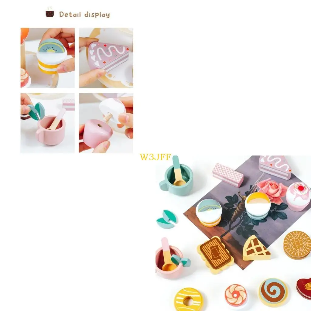 W3JF Kitchen Afternoon Tea Party doet alsof speel speelgoed rollenspel speelgoed voor kind educatief