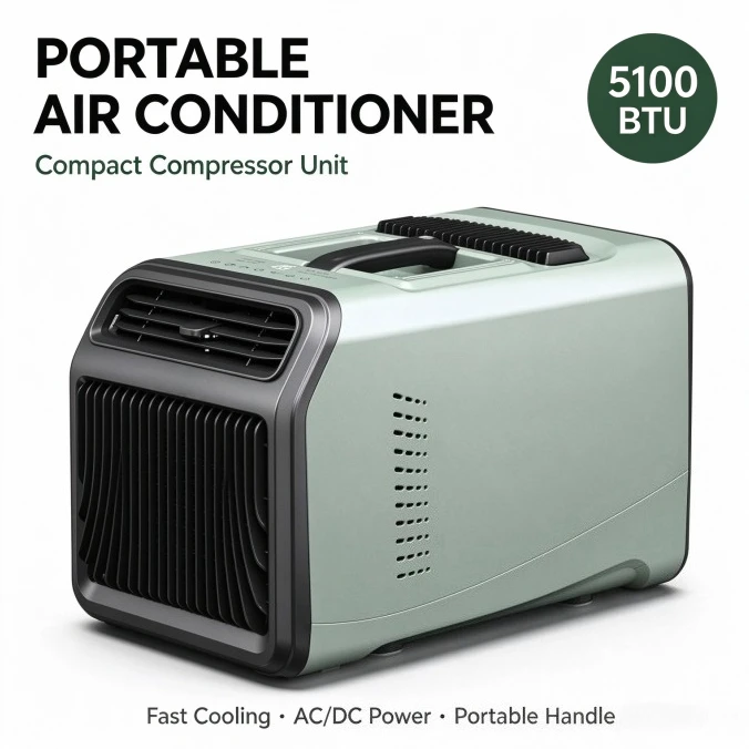 Outdoor Portable Tent Air Conditioner Mobile Cooling Unit for Camping RV Picnic Temporary Shelter Fast Cooling Equipment