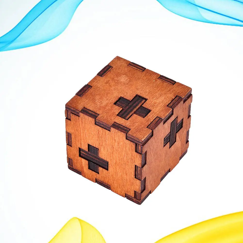 

Wooden Intellectual Puzzle Kongming Luban Cube Assemble Relax Game for Adults Kids