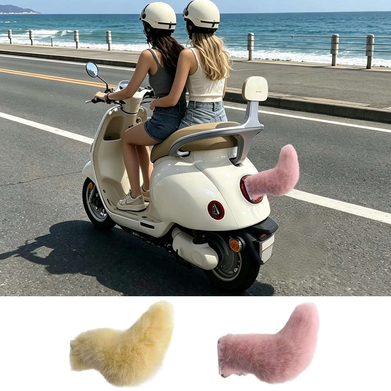 

Plush Toys Remote Control Funny Costume Accessories Plush Motorcycle Tail Box Decor For Truck SUV Sedan Pickup Vehicle