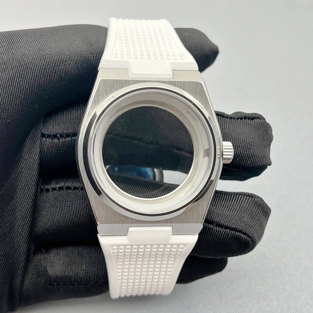 New NH35 rubber strap+case, watch accessories, sapphire mirror Suitable for 31.8mm or 28.5mm dial - Image 3