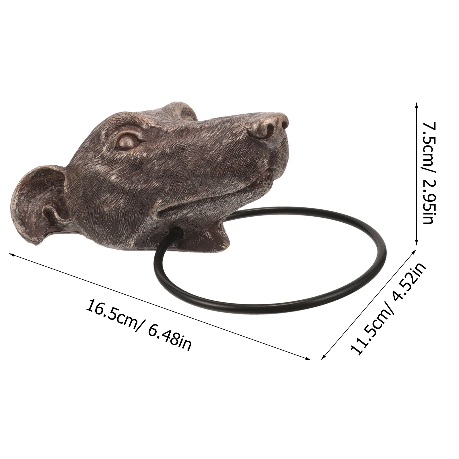 الراتنج الكلب رئيس مطرقة الباب الزخرفية مقبض الباب الأمامي مطرقة لأجهزة الأمن الخارجي فيلا المنزل #3