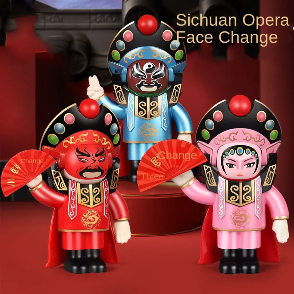 Face Change Opera Face Changing Doll Traditional Chinese Face Changing Toy 4 Facial DIY Crafts Opera Face Makeup Toy