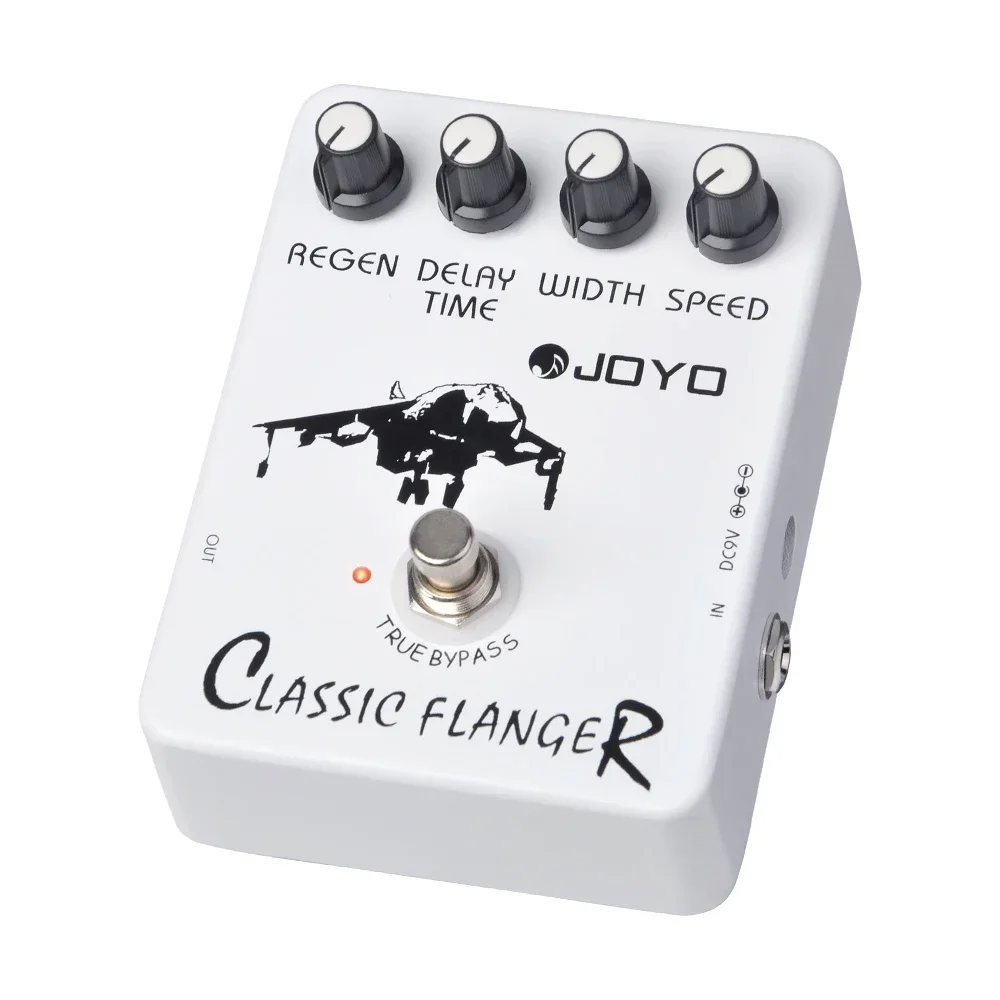 JOYO JF-07 Classic Flanger Guitar Effect Pedal Metallic Flanger Effect Guitar Pedal with Both Phase & Chorus Sounds