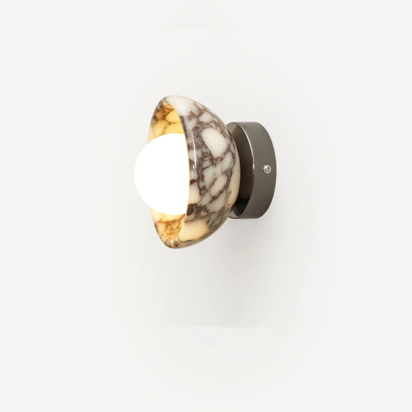 New Arrival Modern Wall Sconce, Natural Marble Slab with Black Base, High Quality Luxury Wall Lamp for Living Room