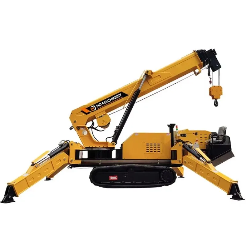 Diesel Spider Crane Crawler Crane Mini Crawler Crane Portable Spider Lift High Stability Outrigger Lifting Customized Parameter