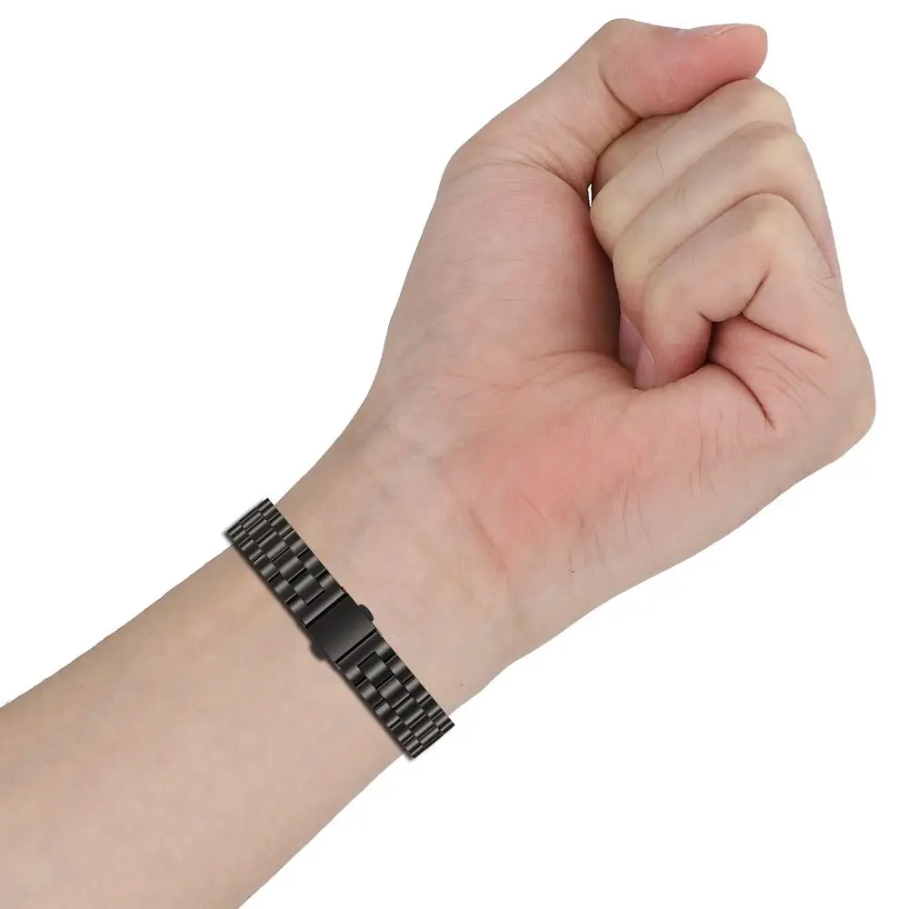 Replacement Stainless Steel Strap Adjustable Durable Band Loop Bracelet Metal Watchband for Google Fitbit Air