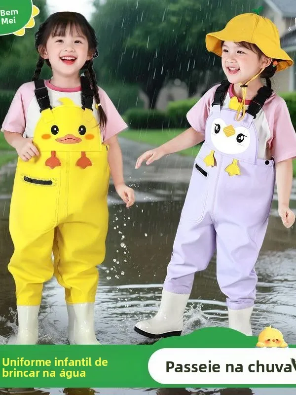 防水オーバーオール子供用水遊びオーバーオールスーツベビー海探検服保育園子供釣り服幼児用ギア