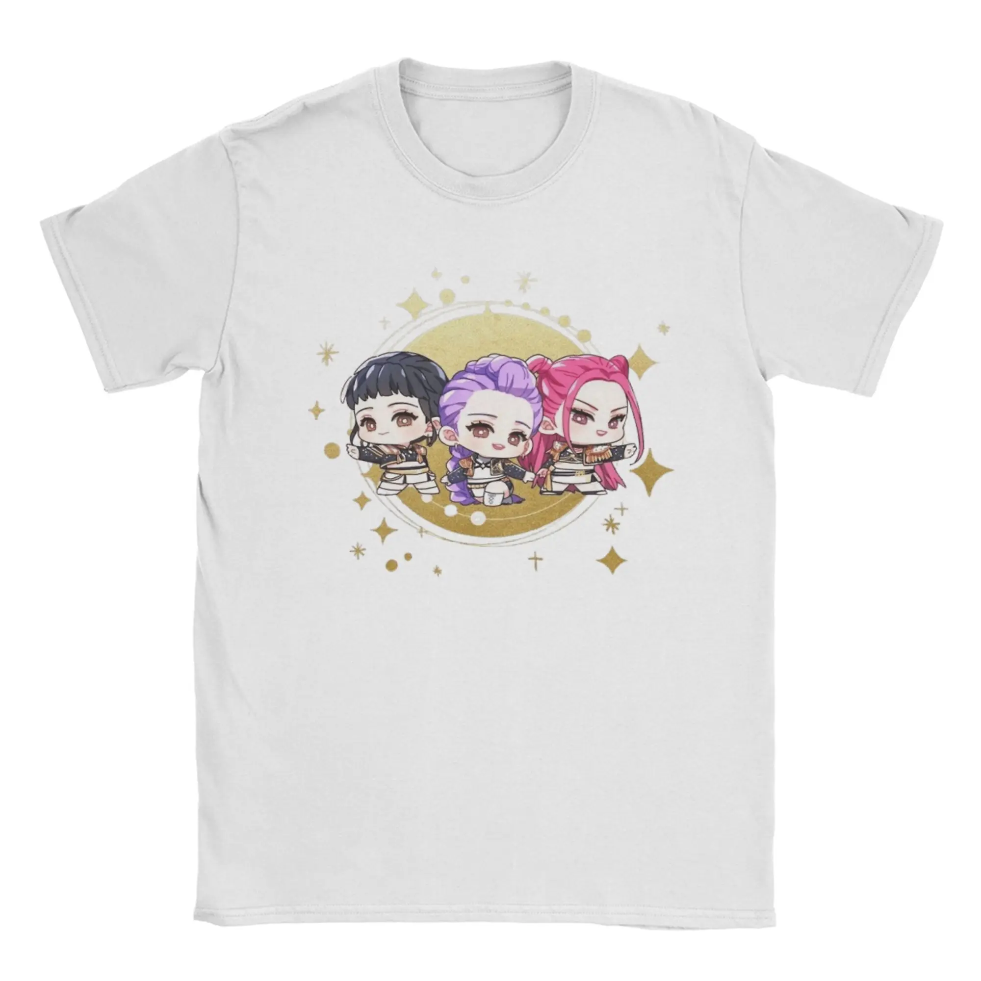 

HUNTRX Kpop Demon Hunter Shibi Rumi Mira Zoey T-Shirt Summer Trending T Shirts Men Cotton O-Neck Plus Size Tees Short-Sleeve Top