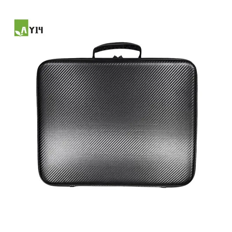 AY14 -For Starlink MINI Storage Bag Carbon Fiber PU Fabric Storage Bag Large Capacity Anti Drop Waterproof Handheld Bag