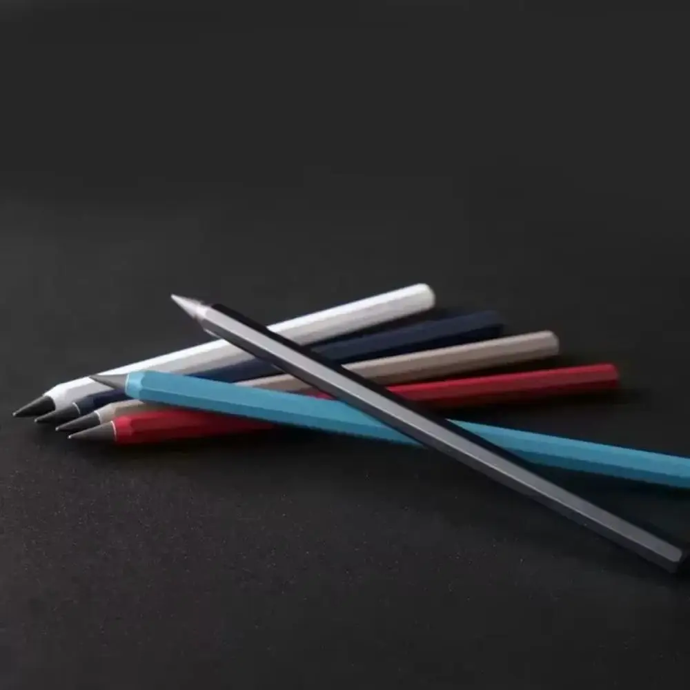 Simple Metal Pencil No Ink Non-Sharpening Unlimited Writing Pencil Infinity Pencils Gift