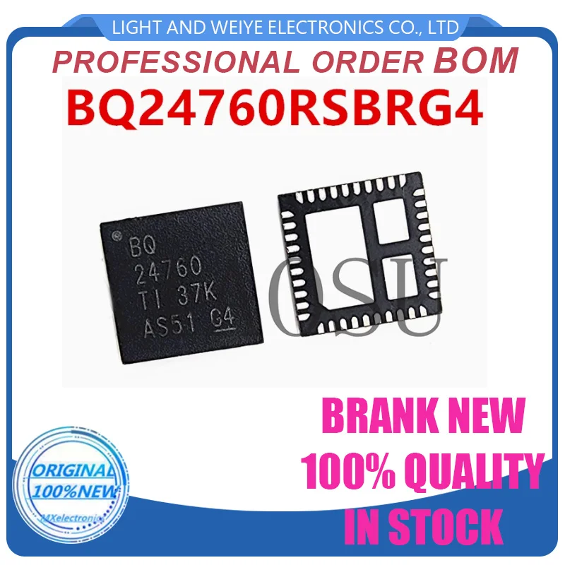 (5piece)100% New BQ24760RSBR BQ24760 24760 BQ24760TRSBR BQ24760T 24760T QFN-40