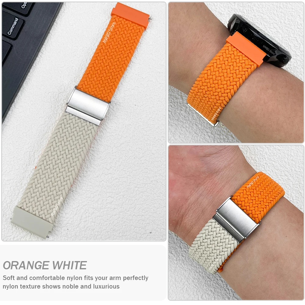 Correa de reloj para Samsung Galaxy Watch 4/5/classic/5 Pro, correa de nailon para Huawei Watch 4 GT 2 3 Pro, 46mm, 42mm, 20mm/22mm, pulsera