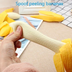 Cute Spoof Peeling Banana Squishy Fidget Toys Antistress Squeeze Toy Stress Reliever Fun Prank Trick Toy for Kids Adult Gifts