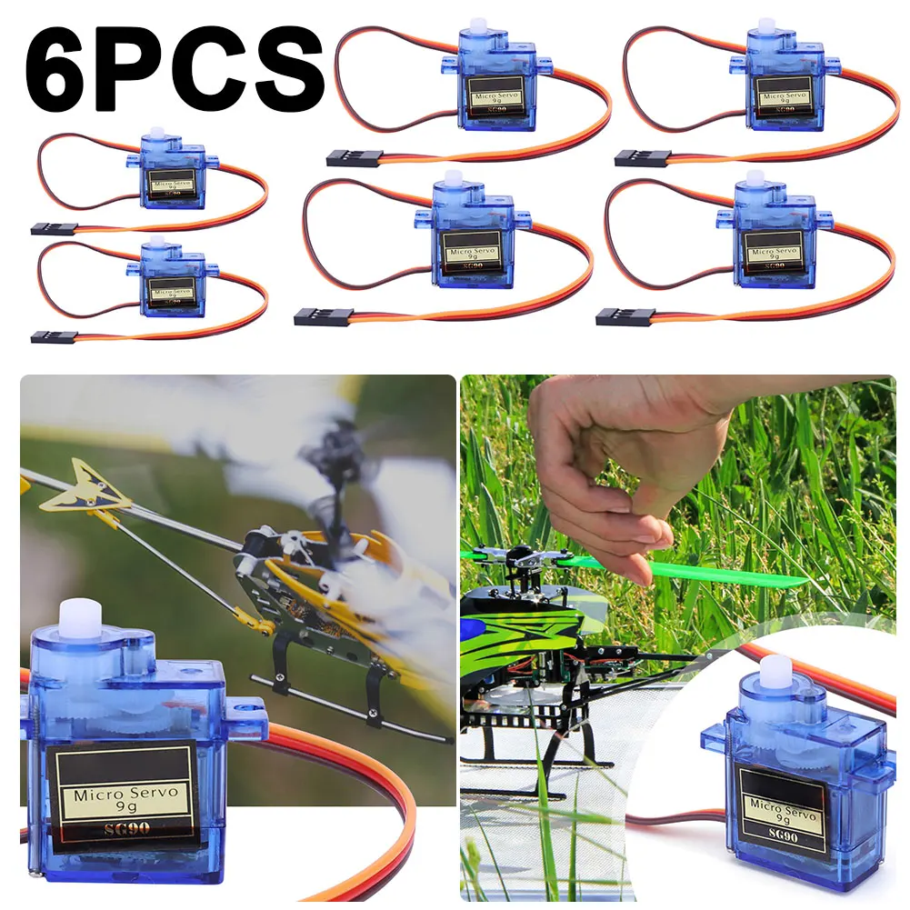 

1-10Pcs SG90 9G Miniature Servo Motor Fixed-Wing Micro Gear Servo Motor 180/360 Degrees for RC Helicopter Aircraft Airplane