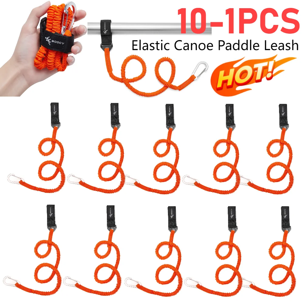 Fishing Kayak Paddle Leash - สายรัดพายเรือคายัคแบบยืดหยุ่น 10-1 ชิ้น สายรัดคันเบ็ดตกปลา สายรัดป้องกันการสูญหาย สายรัดพายเรือคายัค