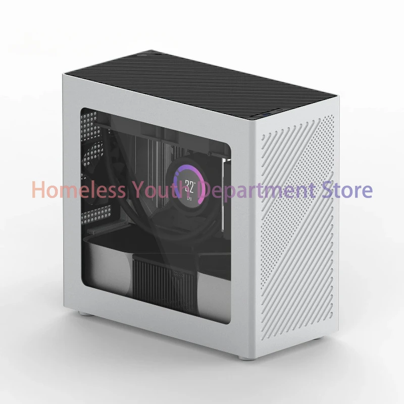 New COOJ Z18 Side Transparent MATX Aluminum Alloy Integrated Molding Shell Directly Inserted Into Water-cooled ITX Computer Case