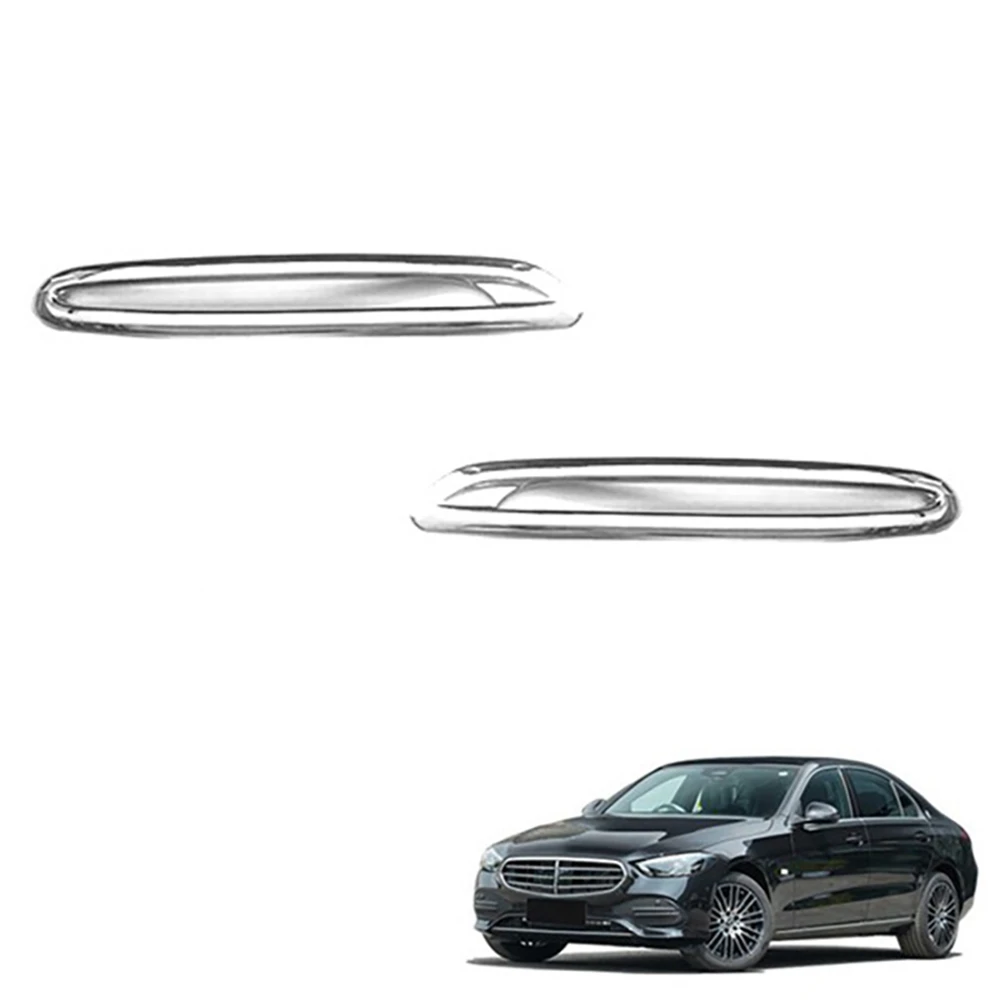 For Mercedes Benz C-Class W206 2021 2022 ABS Chrome Rear Fog Light Lamp Cover Trim Foglight Bezel Decoration Frame