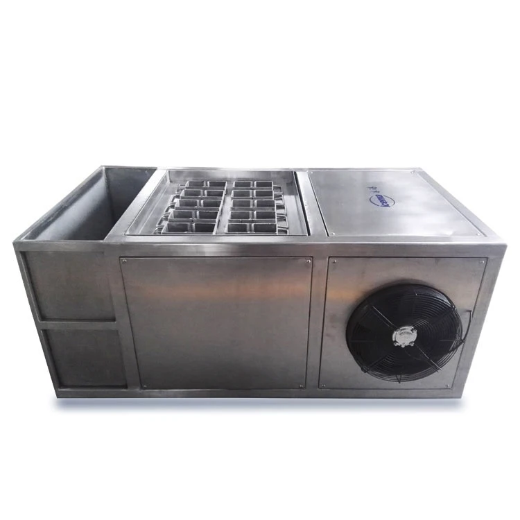 ICEMA Industrial 1 Ton Air-Cooled Block Ice Machine 1000kg Brine Storage Capacity South Africa Emerson Compressor PLC Core