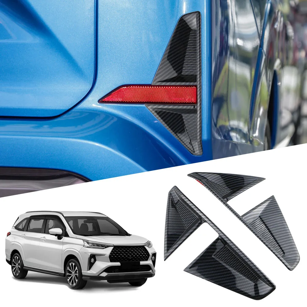 

For Toyota Veloz 2022 2023 2024 Rear Fog Light Trim Back Fog Lamp Decoration Cover 2Pcs Foglight Sticker Styling Accessories