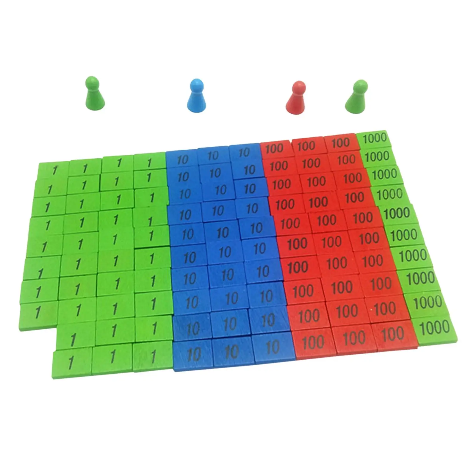 112Pcs Montessori Stamp Game Education Maths Toys Kids with Wood Dolls Baby